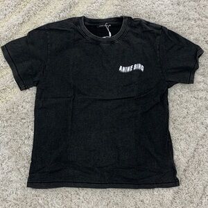 Anine Bing Black Shirt Love is the Movement for Woman Size Large